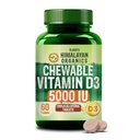 Vlado's Himalayan Organics Vitamin D3 5000IU - Chewable Vitamin D Tablets | Cholecalciferol Vitamin D3 Supplement for Bone & Immunity | For Men And Women | Orange Flavour - 60 Tablets