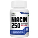 NutriJa Niacin 250 Vitamin B3 (Nicotinic Acid) with Flush | for Vascularity & Increase Cellular Energy- 60 Capsules