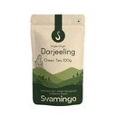 Darjeeling Green Tea 100g (50 Cups) - Single Garden Pure Darjeeling Tea, Loose Leaves, High Grown, Antioxidants Rich, Weight Support, Vegetal Aroma | SVAMINGO