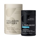 Sportonderzoek Collageen Peptides Gehydrolyseerd type 1 & 3 Poeder Proteïne Supplement Eenvoudig mengen Vitale voedingsstoffen en eiwitten en dubbele sterkte L-Theanine supplement voor focus, ontspanning en alertheid