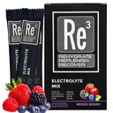Re3 - Rehydraat - Replenish - Recover Electrolyte Powder Packets. Geen suiker, 7 Cal, 1,4 Carbs. De beste mix van vitaminen en mineralen (Mixed Berry)