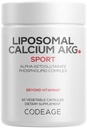 Codeage Liposomale Calcium AKG Supplement - Calcium Alpha-Ketoglutaraat - 2-maand levering - Liposomale levering - 1 capsule per portie - Non-GMO, Glutenvrije - 60 capsules