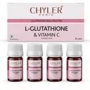 L-Glutathione 500mg Nano Shot with Vitamin C 40mg | Skin Brightening & Glow Drink | Reduces Pigmentation & Dark Spots | Antioxidant Skin Support | 4 x 10ml