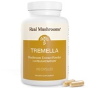 Real Mushrooms Tremella Mushroom Capsules – Organic Tremella Extract from Fruiting Body – Vegan, Non-GMO, No Fillers – for Daily Wellness Routine – 300 Count Mushroom Blend Supplements