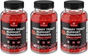 Potent Cranberry Gummies 1500mg avec D Mannose - Santé des femmes et des hommes contre le traumatisme urinaire, supplément de soutien à action rapide avec poudre d'hibiscus, 180 comte