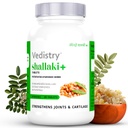 Vedistry Shallaki+ Tablets with Shallaki & Piperine for Relieving Joint Support & Muscle Pain Relief | Ayurvedic Supplement for Knee, Back, Joint & Shoulder Pain | Reduces Pain, Stiffness, Swelling & Enhances Bone Strength – 60 Tablets (Pack of 1)