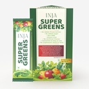 INJA Super Greens - Complete Daily Greens for Men & Women, 40+ Vitamins, Minerals Superfoods, Adaptogens & Antioxidants for Immunity, Energy, Detox, Gut Health, 7 Sachets