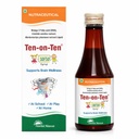 HERBA NEUVA Ten-on-Ten Brain Booster Syrup for Kids (2-12Y) | Herbal Tonic with Omega-3 (DHA) | Brahmi, Shankhpushpi Moringa etc. for Memory, Focus and Concentration, Herbal, Vegetarian, Vegan Formula, 300 ml Syrup