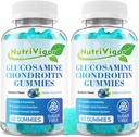 Glucosamine Chondroitin Gummies, extra sterkte Joint Support Supplement met MSM & Vlierbes, Joint Support Supplement voor volwassenen, mannen & vrouwen, bosbessen smaak, 120 Tel.