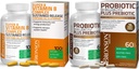 Bronson Probiotic 50 Miljard CFU + Prebiotic with Apple Polyfenols & Ananas Fruit Extract + Vitamine B Complex Sustained Release