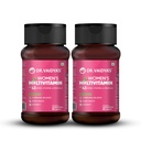 Dr. Vaidya’s Multivitamin for Women | Natural Multivitamin Enriched with Ayurvedic Herbs like Shatavari | Goodness of Calcium and Vitamin D3 tablets, Magnesium supplement, Vitamin B12 supplements & Herbal Extracts | (60 tablets) Pack of 2
