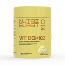 Nutriburst Vitamin D3 + K2 | Vitamin D3 K2 Supplement for Men & Women | Supports Bone Strength & Heart Health | 100% Vitamin D with K2 for Better Absorption | 120 Veg Tablets (4-Month Pack)