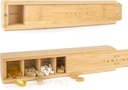 Bamboe Weekly Pillen Organisator - 7 Dagen Hout Tablet Box - Ideale esthetische pil Organisator voor Vitaminen of Supplementen
