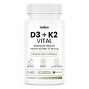 D3 + K2 Vital Tablets, 600 IU D3 & K2 MK-7 55 mcg, No Preservatives, No Artificial Flavors, Lab Tested