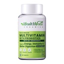 Health Veda Organics Multivitamin with Probiotics | 120 Tablets | 45+ Ingredients for Daily Energy, Immunity & Gut Health Support | For Men & Women