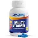 GradeOne Nutrition Multivitamin for Men | 13 Vitamins, 12 Botanicals & 11 Minerals | For Energy, Immunity & Overall Health | 60 Tablets | 100% Vegetarian