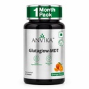 Glutaglow Glutathione Tablets For Skin Health | Skin Brightening Glutathione Tablet | Reduces Pigmentation | Enhances Skin Tone | Antioxidant Rich Nutraceutical Supplement (Orange Flavour 30 Tablet)