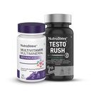 NutraStore TestoRush & Multivitamin Advanced Combo | Testosterone Support with 10 Herbs | Multivitamin Supplement for Men & women with Ginseng, Ginkgo Biloba & Shatavari | Helps Maintain Vitality & Wellness | 90 Veg Tablets