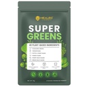 Healeo Super Greens Powder 75g | Daily Greens with 40 Plant-Based Ingredients | Acne Control, Skin Health, Digestion, Detox & Immunity | Superfood Green Powder Supplement for Men & Women