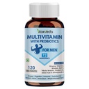 Voxveda's Multivitamin for Men with Probiotics - 72 Ingredients | Multivitamin Tablet with Ginseng, Vitamin, Minirals, Aswagandha, Biotin (120 Veg Tablets)