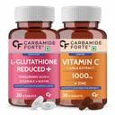 Carbamide Forte Japanese Reduced 500Mg L Glutathione Tablets With Vitamin C From Amla Extract | Combo Pack For Skin Health 30 Veg Tablets Each (Pack Of 3), 360 Grams