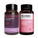hk vitals Hair Vitamins for Women, 60 Tablets + Multivitamin Plus Women