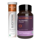 hk vitals Glutathione, Orange, 15 Effervescent Tablets + Hair Vitamins
