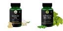 Garlic-oil-vegetarian-capsules, Ginkgo-biloba-vegetarian-capsules Combo | Convenient Nutrition & Wellness Routine | Multi-Product Pack