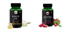 Garlic-oil-vegetarian-capsules, Cranberry-d-mannose-hibiscus-capsules Combo | Convenient Nutrition & Wellness Routine | Multi-Product Pack