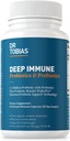 Dr Tobias Deep Immune Probiotics & Prebiotics, 4.4 Billion CFU Probiotics for Women & Men, Supports Digestive Health, Gut Immune Function, Nutrient Absorption, 60 Capsules, 30 Servings