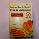 ENERGY-FIT Instant Energy Drink Powder with Dextrose, Minerals, Vitamin C, B1, B2, B6 & Cyanocobalamin – Sugar Free Electrolyte Supplement, Orange Flavour