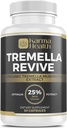 Tremella Mushroom Poeder Capsules - Compressed White Snow Fungus Mushroom Powder Supplement - 25% Beta Glucon Inhoud, Vegan & GMO Vrij. Snow Fungus Organic Supplement