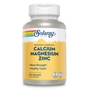 SOLARAY Calcium Magnesium Zink Supplement - met Calcium 1000mg, Magnesium 500mg - Bot Gezondheid, Spierfunctie, Hart Gezondheid en Immuun Ondersteuning - Vegan, 60 dagen garantie, 25 porties, 100 VegCaps