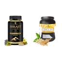Nutriley Shilajit Gold Capsules For Men With 24 Carat Gold, Shilajit, Ashwagandha & Gokshura 60 Ca | Nutriley CRD Ayurveda Highmax Body Growth Supplement - 500 Gms (Chocolate)