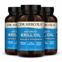 Dr Mercola Antarctica Krill Oil Double Strength - 2000 mg - Omega-3 Supplement met EPA & DHA - Ondersteunt hersenen, hart, gewrichts- en immuungezondheid - GGO-vrij en glutenvrij - 270 capsules (90 porties)