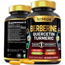 Supplément berbère pour hommes et femmes, formule 8in1 avec quercétine, curcuma, vinaigre de cidre de pomme, racine de betterave et plus - Digestive, support immunitaire - Riche en nutriments - 90 capsules