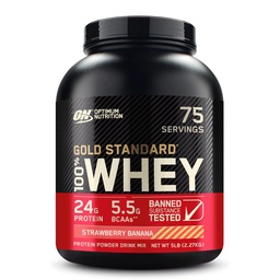 Optimale Voeding Gold Standaard 100% Wei Proteïne Poeder, Aardbei Banaan, 5 Pond (Verpakking mei Vary)