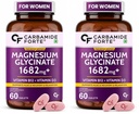 Carbamide Forte Magnesium Glycinate for Women 1682mg | Magnesium supplement for women with Vitamin D3 & B12 | High Absorption Formula For Muscle Recovery, Sleep & Bone Health | 60 Veg Tablets