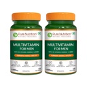 Pure Nutrition Multivitamin for Men 1400mg | 120 Veg Tablets (60x2) | Multivitamin Tablet for Men with 32+ Vitamins, Minerals & Herbs | Biotin, Ginseng, Moringa & Green Tea | Supports Immunity, Energy & Bone Health