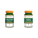 Pure Nutrition Calcium Citrate 60 Tablets with Magnesium, Zinc, Vitamin D3 & K2 (600 IU) – Support | Pure Nutrition NAC (N-Acetyl L-Cysteine) 600mg - 60 Veg Capsules | Powerful Antioxidant Support fo