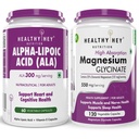 HealthyHey Nutrition Alpha Lipoic Acid 60 capsules & Magnesium Glycinate 120 capsules
