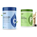 MyFitFuel Calcium & Vitamin D 3, (120 Tablets) + (K2 (MK7), Zinc, Magnesium & Cissus. Calcium For | MyFitFuel Clean Plant Pea Protein Isolate (28g Protein, 5g BCAA, 10.8g EAA) |Easy to Digest | Vega