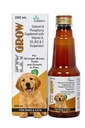 EZY Grow Calcium & Phosphorus Feed Supplement Suspension with Vitamin A D3 B12 C for Dogs & Cats | Bone & Teeth Nutritional Support Liquid Formula for Growth & Maintenance | 200 ml Pack Size