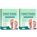 Herbal Foot Pads with Bamboo Vinegar, Natural Sleep Aid and Pain Relief, Detoxification, 20 Pieces, Pack of 2