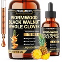 11in1 2100mg Black Walnut Wormwood Cloves Tinture, Oregano & 7 More - Wormwood Liquid Drops - Pineapple Flavor - 2 FL OZ - 60 Days Supply