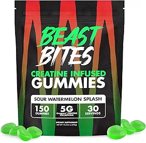 Beastbites - Creatine Infused Gummies - 5g Creapure Creatine Monohydraat per portie - NSF Gecertificeerd voor Sport - 30 porties