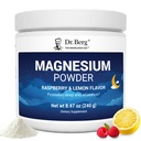 Dr. Berg Magnesium Glycinate Poeder voor Slaap, Ontspanning, & Stress Relief - Nu Inclusief Vitamine D3 & Zink - Delicious Raspberry & Citroen Smaak (50 Servings) Magnesium Poeder - Magnesium Drink Poeder