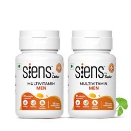 Siens By Dabur Multivitamin for Men-30 tablets | Enriched with 34 nutrients to Support Overall Health, Energy, Stamina & Muscle Function (Pack of 2)