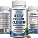 YUMMYVITE 15 dagen Colon Reiniging en Detox, Herbal Detox Formule, Ondersteunt gewichtsverlies, Constipatie Relief - Boosts Energy. Flush toxines, natuurlijke veilige Colon Cleanser voor mannen en vrouwen - 30 capsules