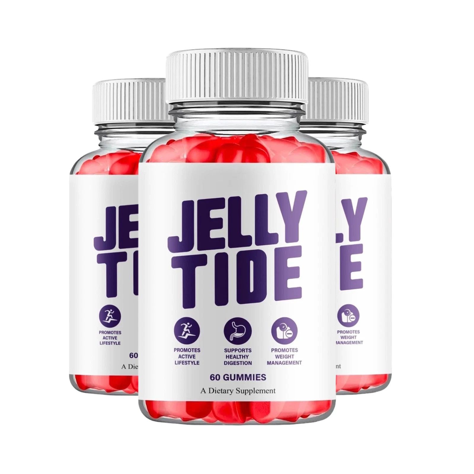 3-Pack Jelly Tide Gummies - JellyTide ACV Weight Loss Gummies - 180 Gummies